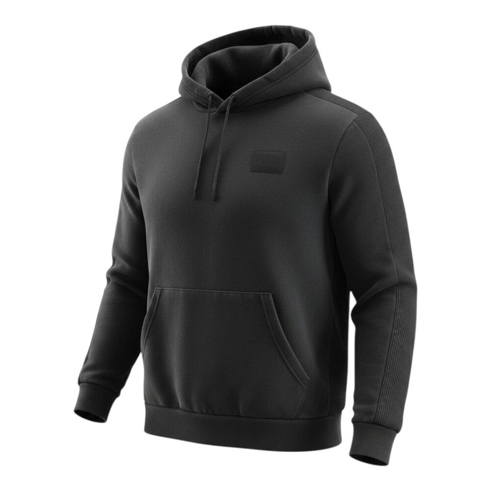 Puma Mens Pullover Hoodie Black XL Athletic Streetwear Sweatshirt